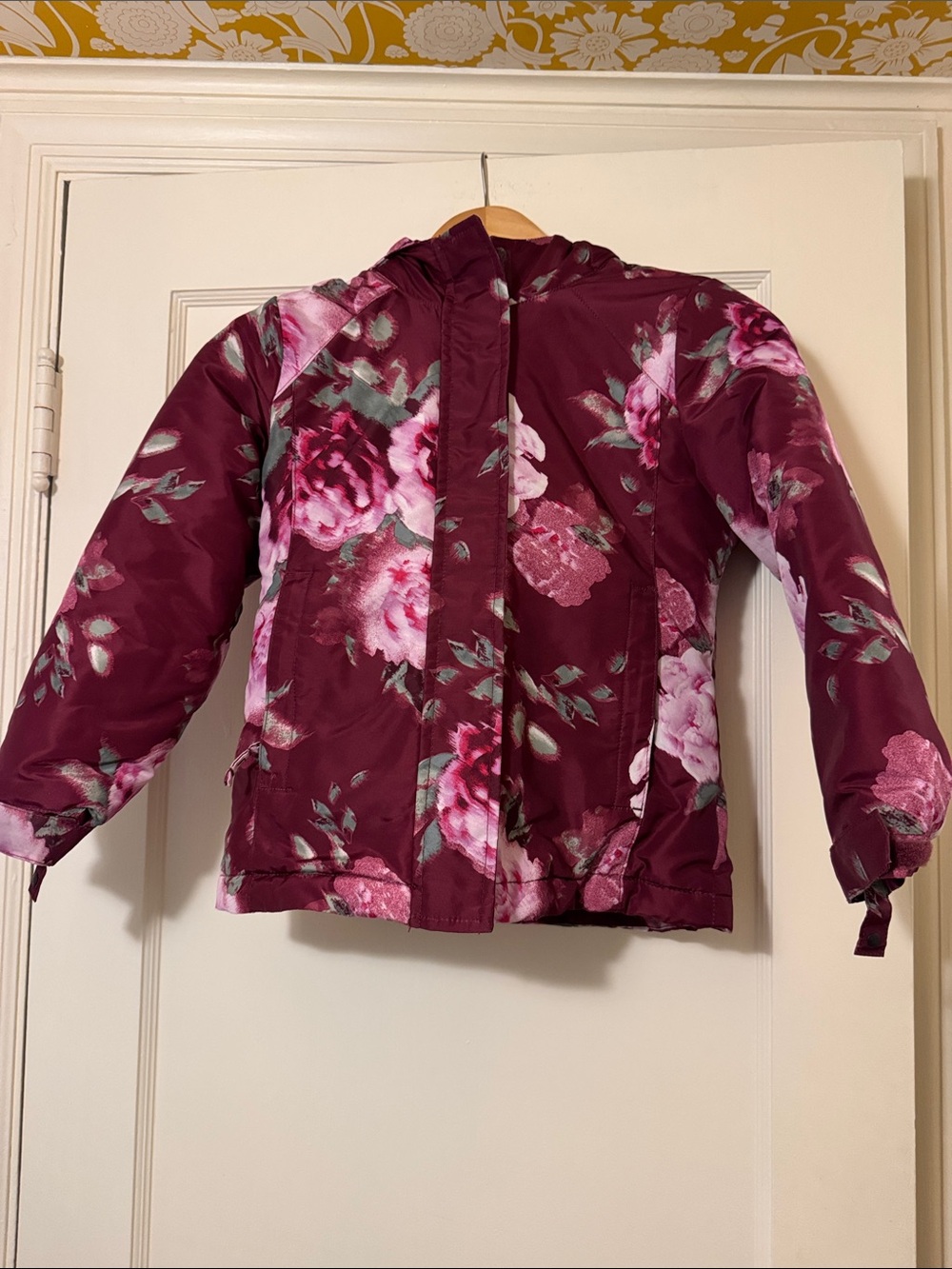 Kids Floral Burgundy Winter Jacket children’s place
